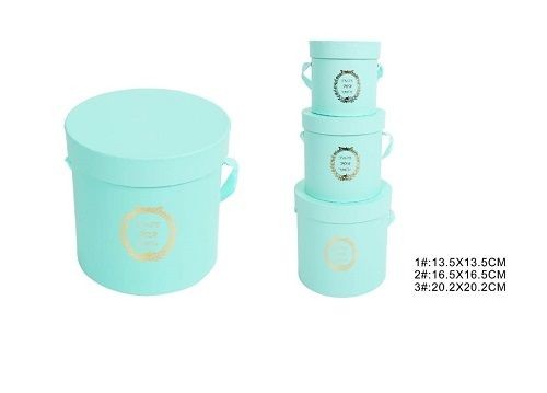 Tris scatola regalo cilindrica Tiffany 3pz