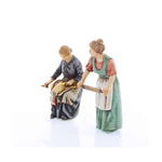 Pastori Statuine Donna che spenna - Donna con mattarello cm 10 Landi Moranduzzo