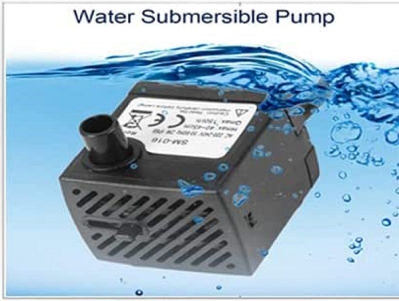 Pompa motorino sommergibile per acquario e presepe 2,5W 150L/H