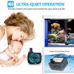 Pompa motorino sommergibile per acquario e presepe 2,5W 150L/H