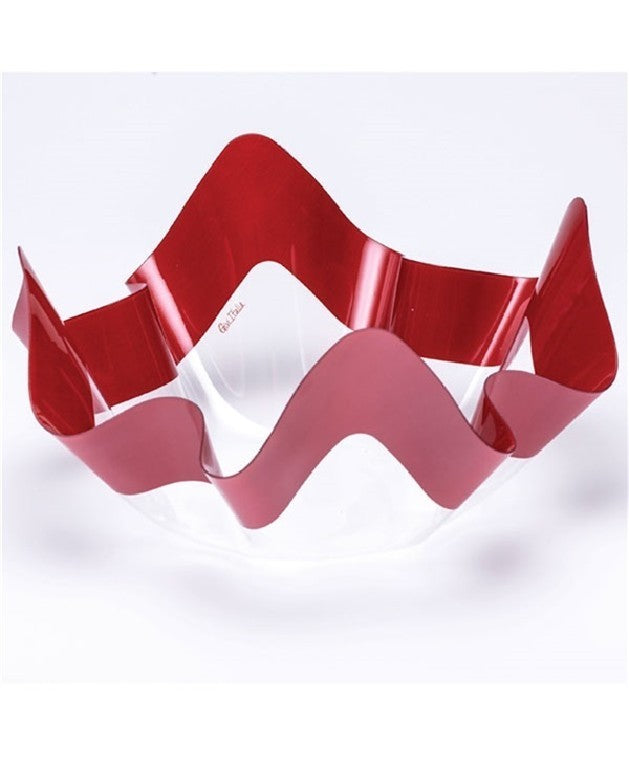 Contenitore ondulato pet Rosso Perlato 22,5x12 cm