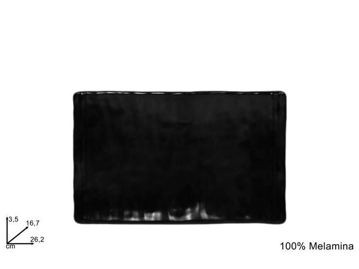 Vassoio in melamina Nero 26,2x16,7x3,5 cm