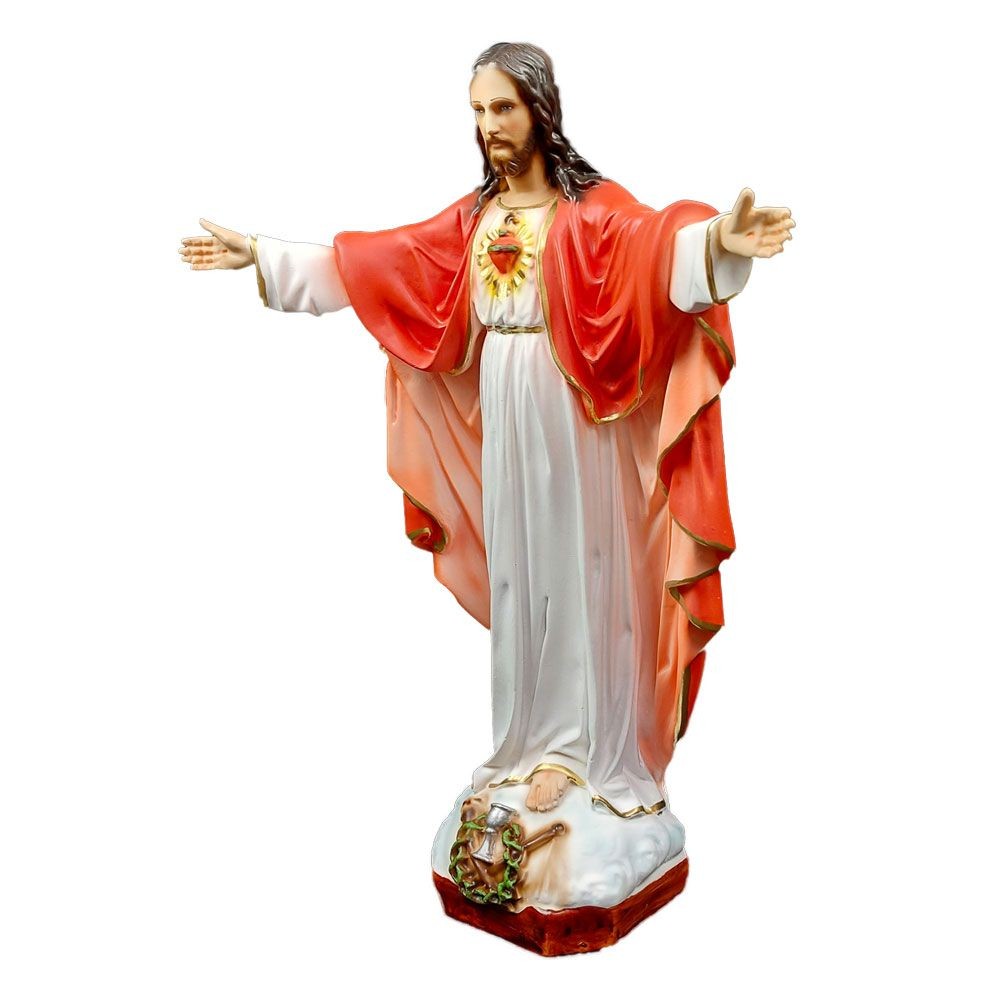 Sacro cuore di gesù braccia aperte 40 cm