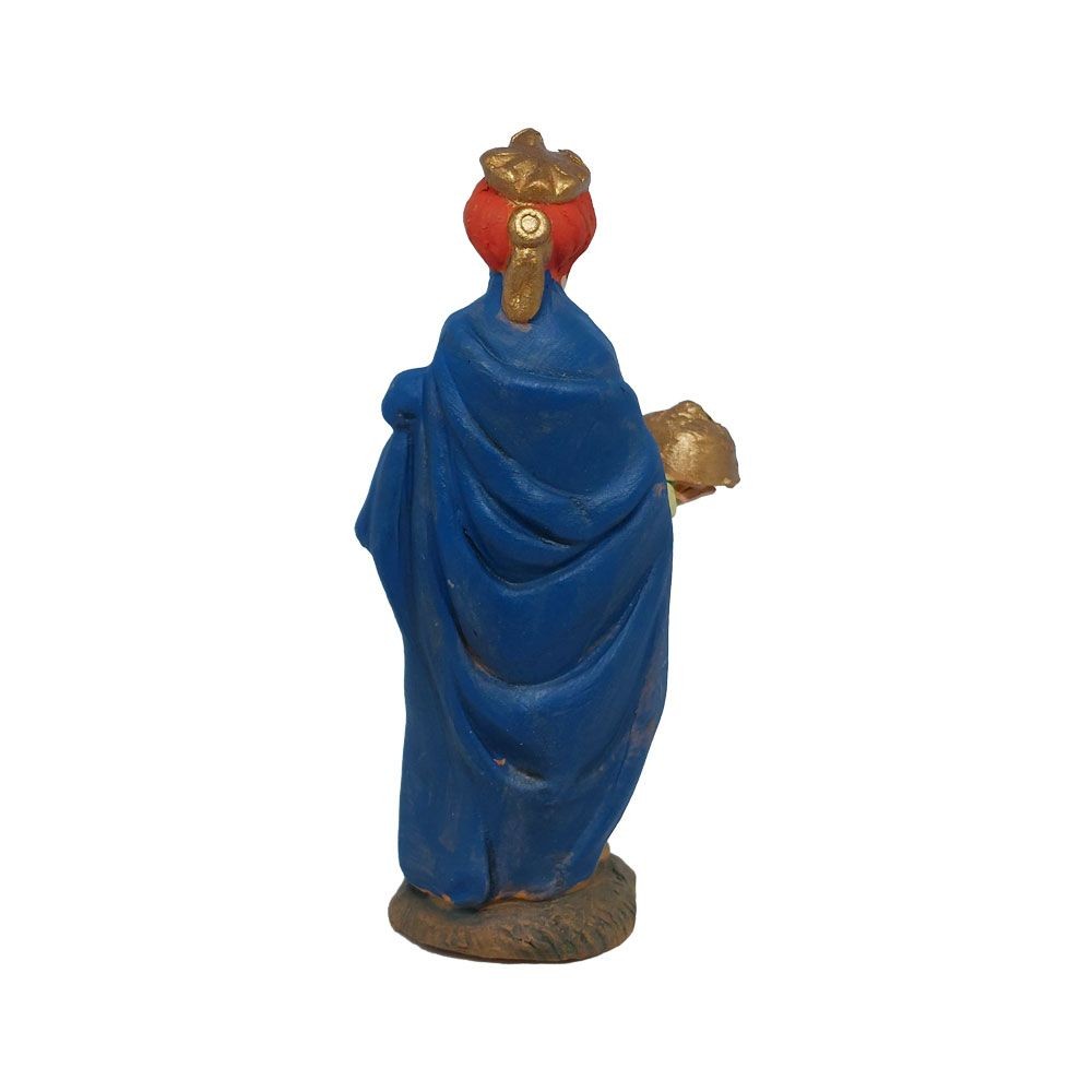 Pastori Statuina Magio giovane 10cm di terracotta per presepe