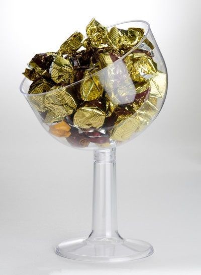 Coppa inclinata di plastica gambo lungo ø16x26cm
