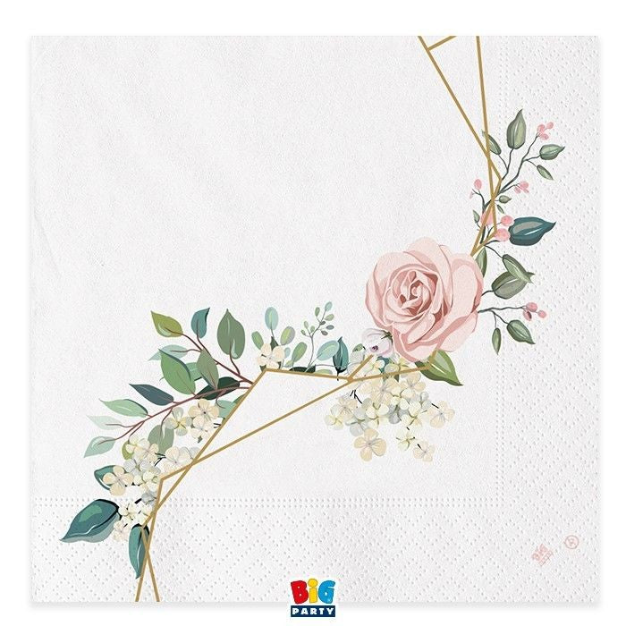 Tovaglioli di carta 33cm Floral Geometric 20pz