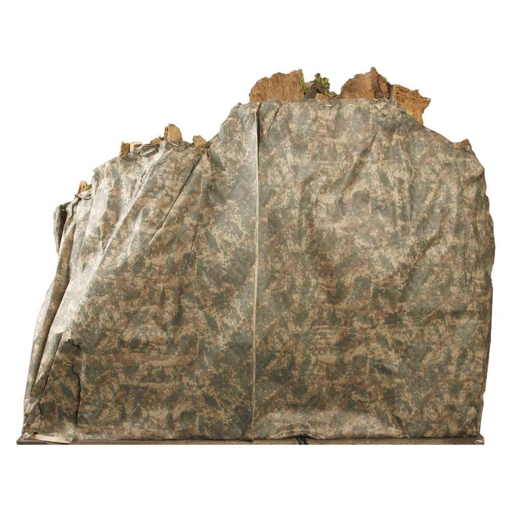 Presepe paesaggistico napoletano con luci forno fontana mulino H69 L89.50 P60 cm