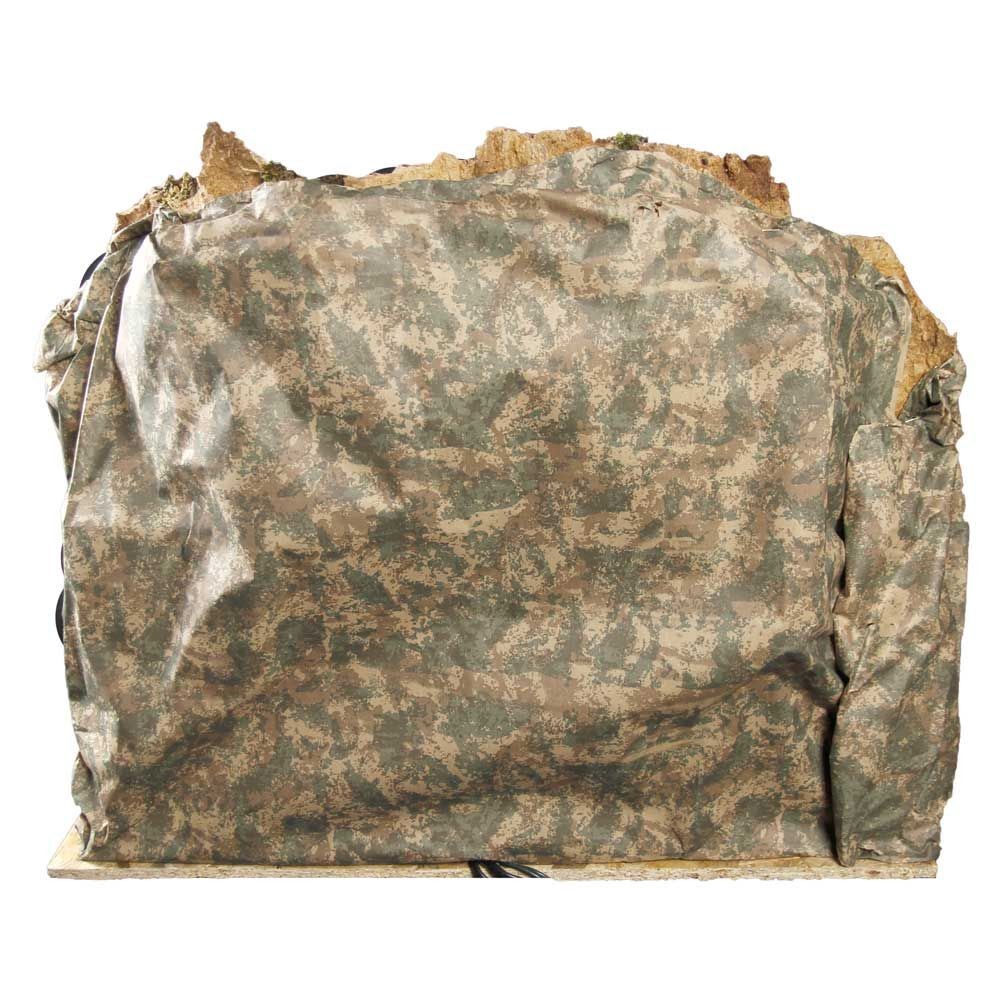 Presepe paesaggistico napoletano con cascata forno e mulino H43 L40 P35 cm