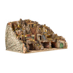 Presepe paesaggistico napoletano con cascata macina e mulino H72 L100 P70 cm
