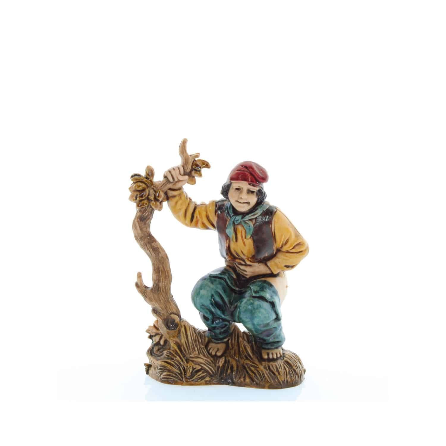 Pastori Statuina Caganer porta fortuna 10 cm per presepe Landi Moranduzzo