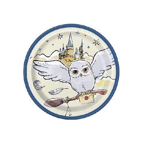 Piatti di carta piccoli 7" 17cm Harry Potter 8pz