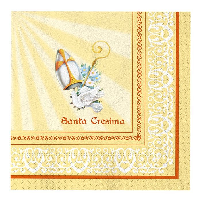 Tovaglioli di carta 33cm Santa Cresima 20pz
