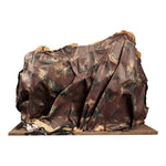 Presepe napoletano artigianale con ruscello 45x30x29 cm