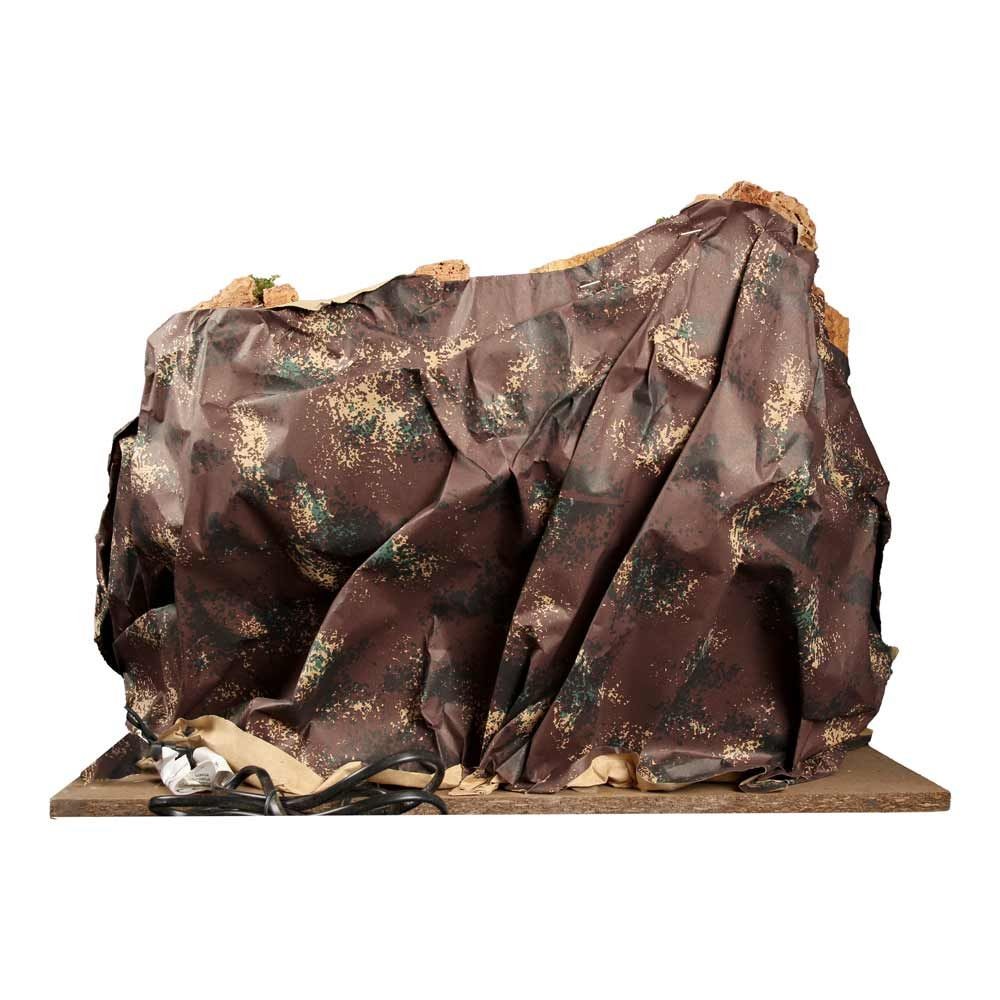 Presepe napoletano artigianale con ruscello 45x30x29 cm