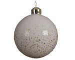 Sfera pallina smaltata In Vetro con schizzi di Oro Luccicante assortito