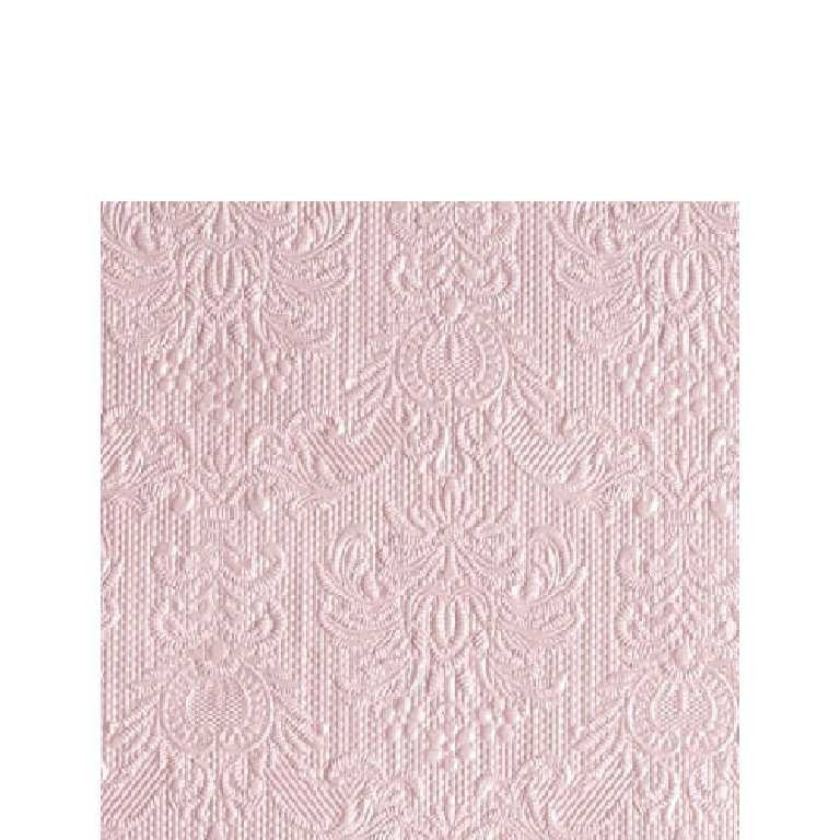 Tovagliolino rosa perla damascato 15 pz cm 25x25