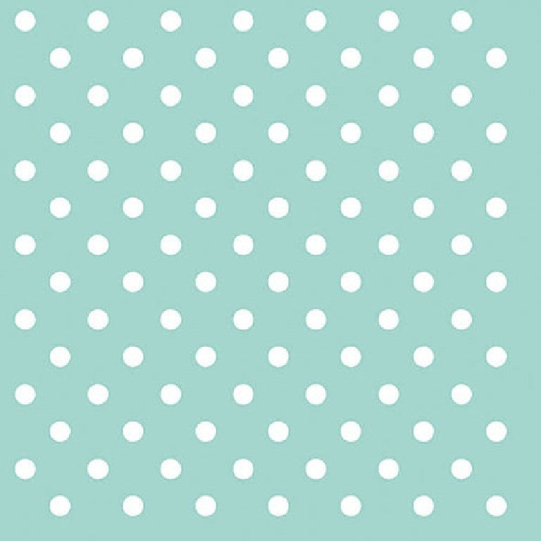 Tovaglioli di carta Pois acqua marina 33x33 cm 20 Pz