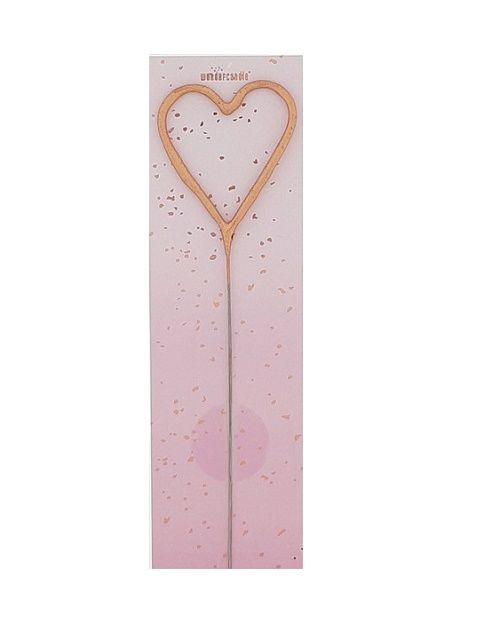 Stelle scintillanti 18cm Cuore Rosa Gold