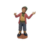 Pastore statuina in terracotta dipinto a mano cm 10 meravigliato