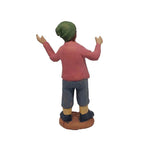 Pastore statuina in terracotta dipinto a mano cm 10 meravigliato