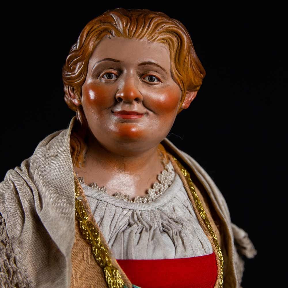 Statuina pastore con occhi di vetro Pacchiana 40 cm