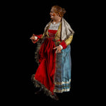 Statuina pastore con occhi di vetro Pacchiana 40 cm