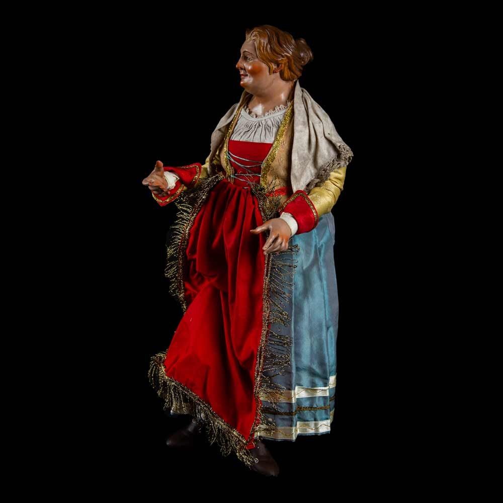Statuina pastore con occhi di vetro Pacchiana 40 cm