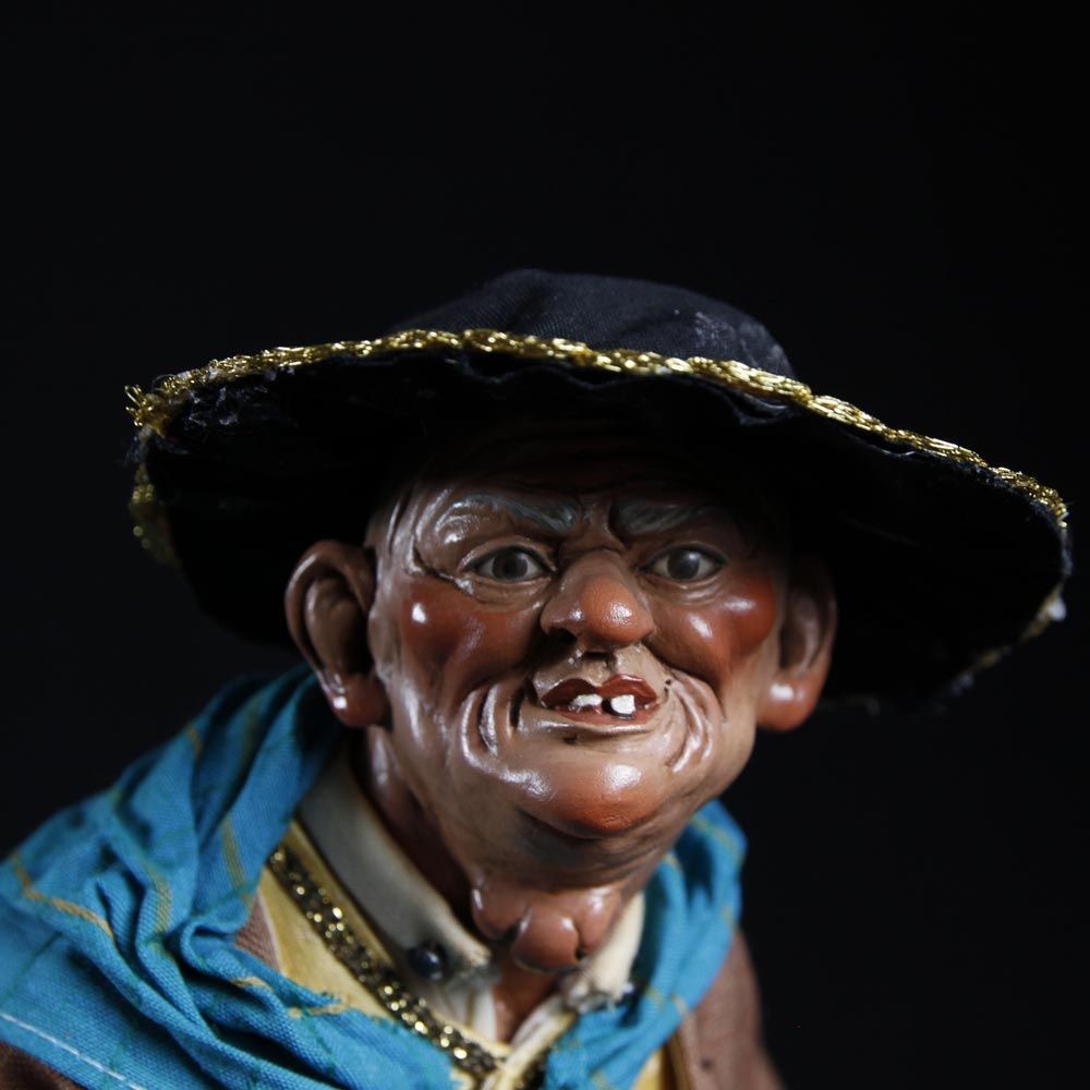 Statuina pastore con occhi di vetro Vecchietto 40 cm
