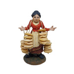 Pastore statuina in terracotta dipinta a mano cm 12 tarallara