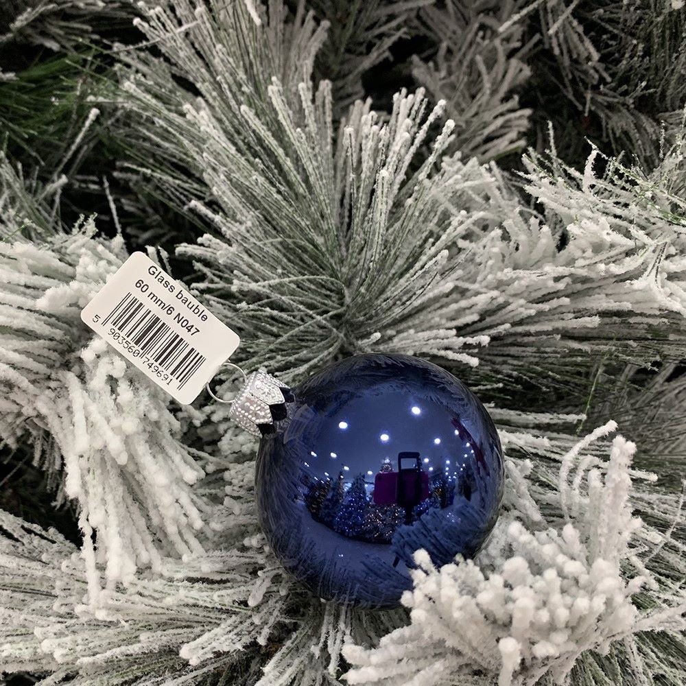Pallina sfera di vetro 100mm 4pz per albero di natale