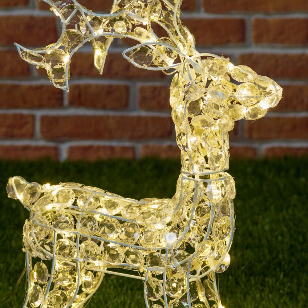 Renna di Cristalli Acrilico 100 LED 4m+H70cm