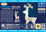Renna di Cristalli Acrilico 100 LED 4m+H70cm