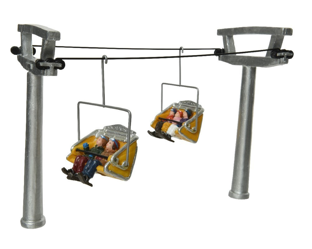 Figurine in poliresina skilift, seggiovia mix indoor