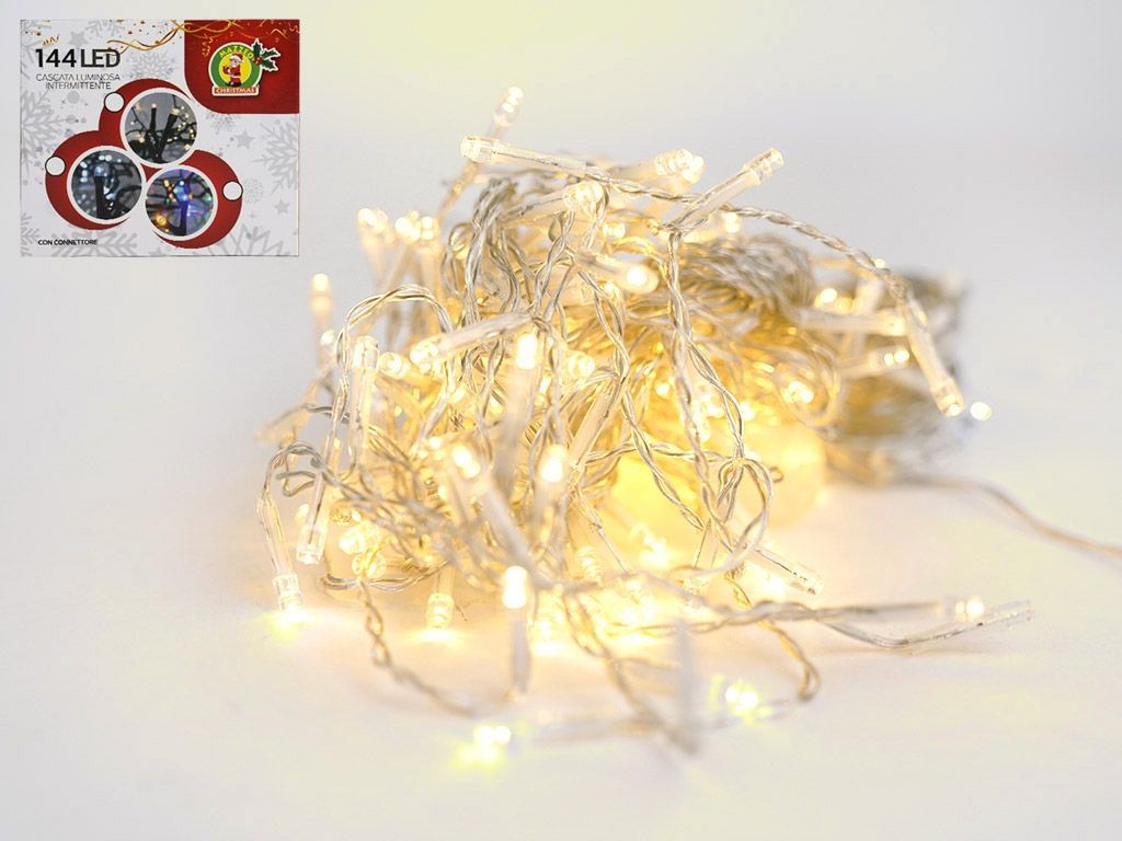 Catena Luci di Natale con 144 led per decorare casa 300x60 cm uso interno
