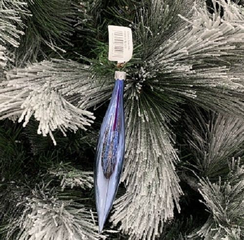 Pendente in vetro  ghiacciolo  light blu n171
