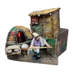 Statuina in movimento cm 7 panettiere con forno