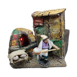 Statuina in movimento cm 7 panettiere con forno