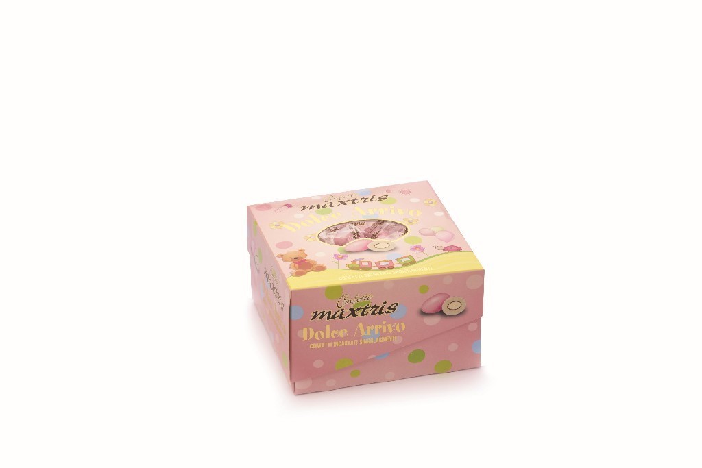 Confetti nascita Dolce Arrivo Rosa 500gr senza glutina Maxtris
