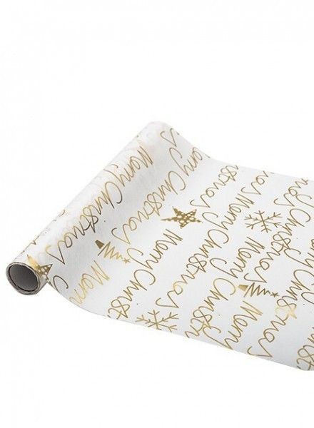 TABLE RUNNER CM 28X3 MT BIANCO SCRITTA O