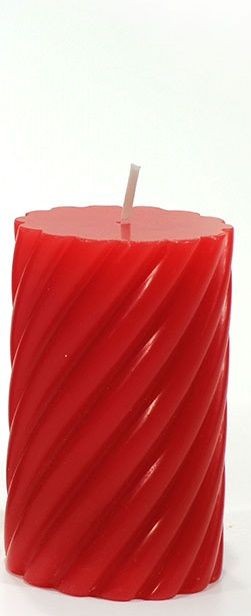 Candela cilindrica rossa Ø5Xh8Cm 3 varianti 1Pz