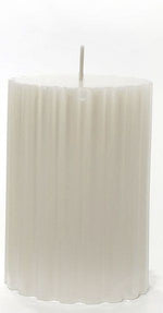 Addobbo Candela cilindrica Candela Cilindro Ø 7X h10 Cm Bianca 3 Varianti