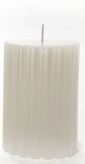 Addobbo Candela cilindrica Candela Cilindro Ø 7X h10 Cm Bianca 3 Varianti