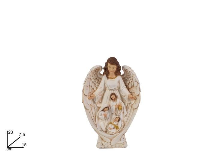 Statuina angelo con natività 23cm