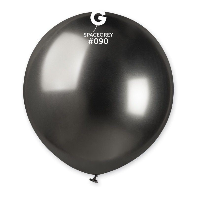 1pz Palloncino professionale 18"45 Mongolfiera Chrome Nero