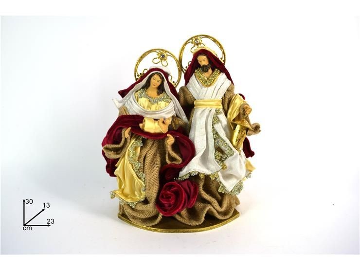 Statuine Natività rossa 30cm per presepe