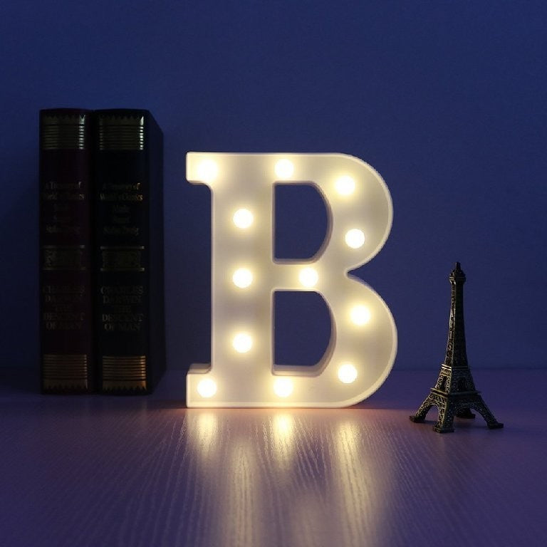 Lettera B luminosa con luci led 16 cm