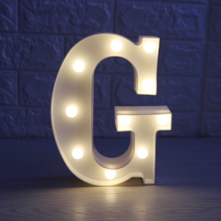 Lettera G luminosa con luci led 16 cm