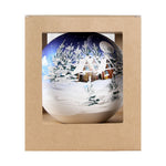 Sfera di vetro decorata a mano 150mm per albero di natale