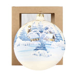 Sfera di vetro decorata a mano ø150mm per albero di natale
