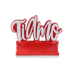 Scritta Rossa "Ti Amo" in polistirolo porta tubo baci 25 cm